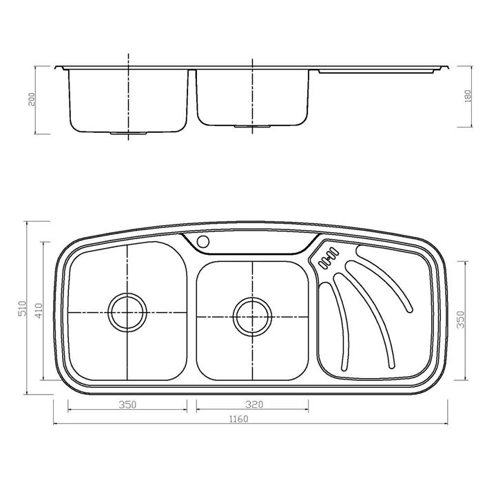 سینک توکار بیمکث کد BS911 Bimax BS911